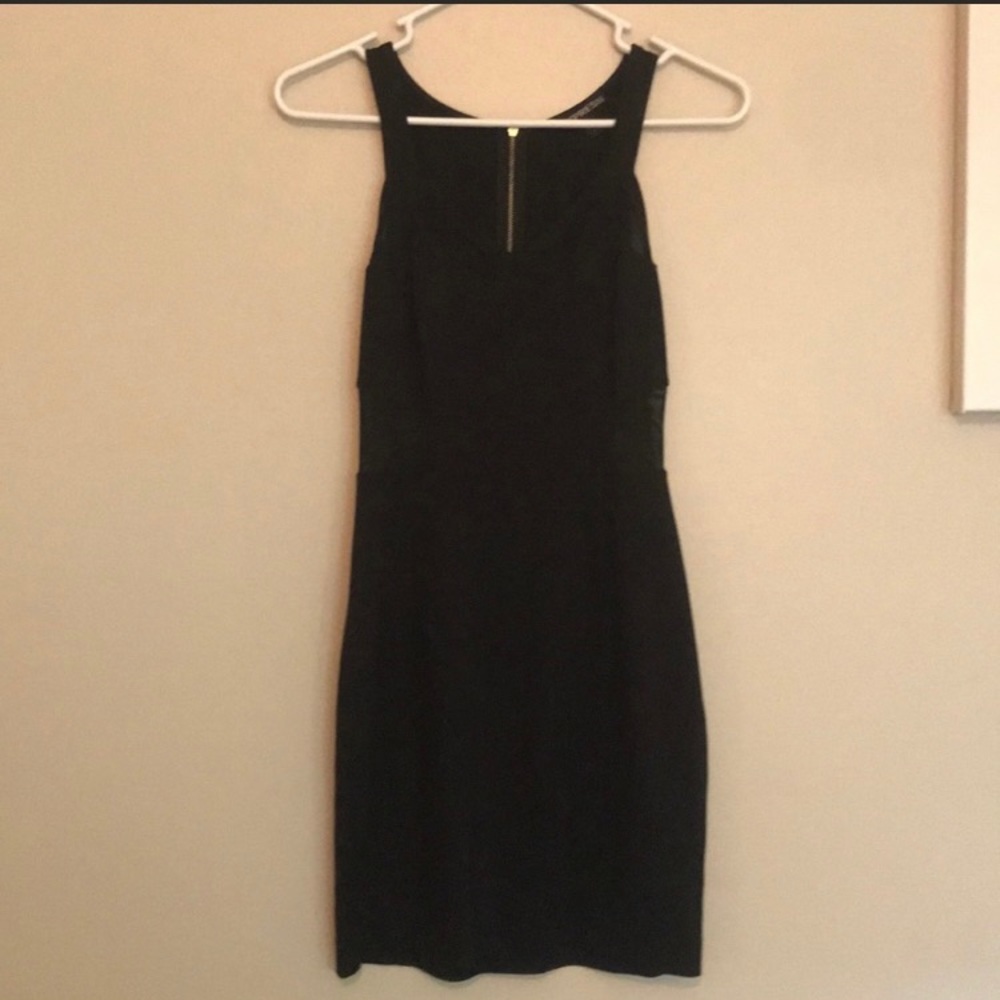 Cute Little Black Dress With Mesh Detail